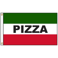 Pizza 3' x 5' Message Flag with Heading and Grommets